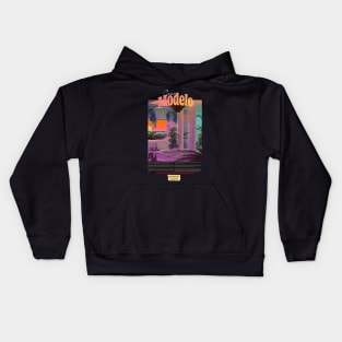 Vaporwave interior retro advert Kids Hoodie